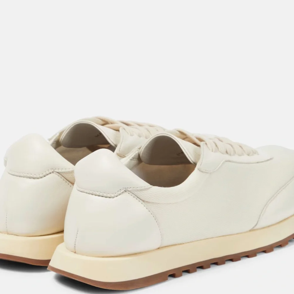 The Row Cream and Brown Women's Low-Top Sneakers - Picture 5 of 12